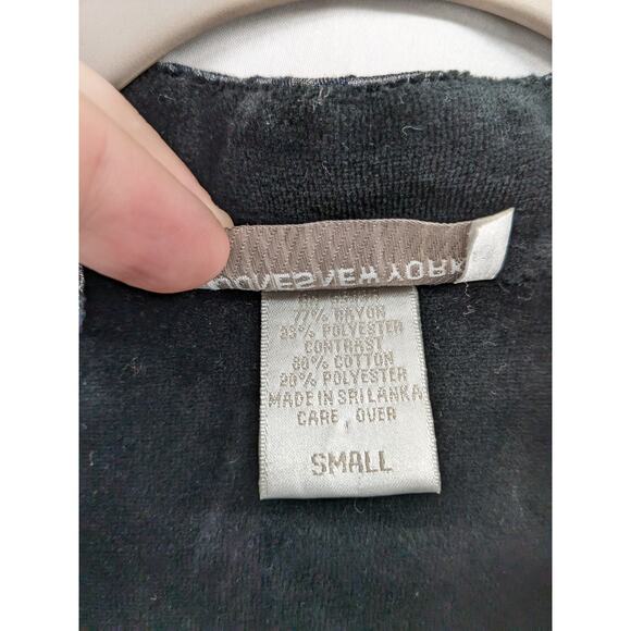 Jones New York Floral S White Black Blouse Button Up Collared Tiered Top‎ Staple - Picture 5 of 10